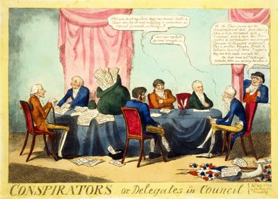 Conspirators or Delegates in Council by George Cruikshank